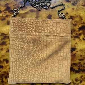 Free People Chained Leather Purse in Mustard